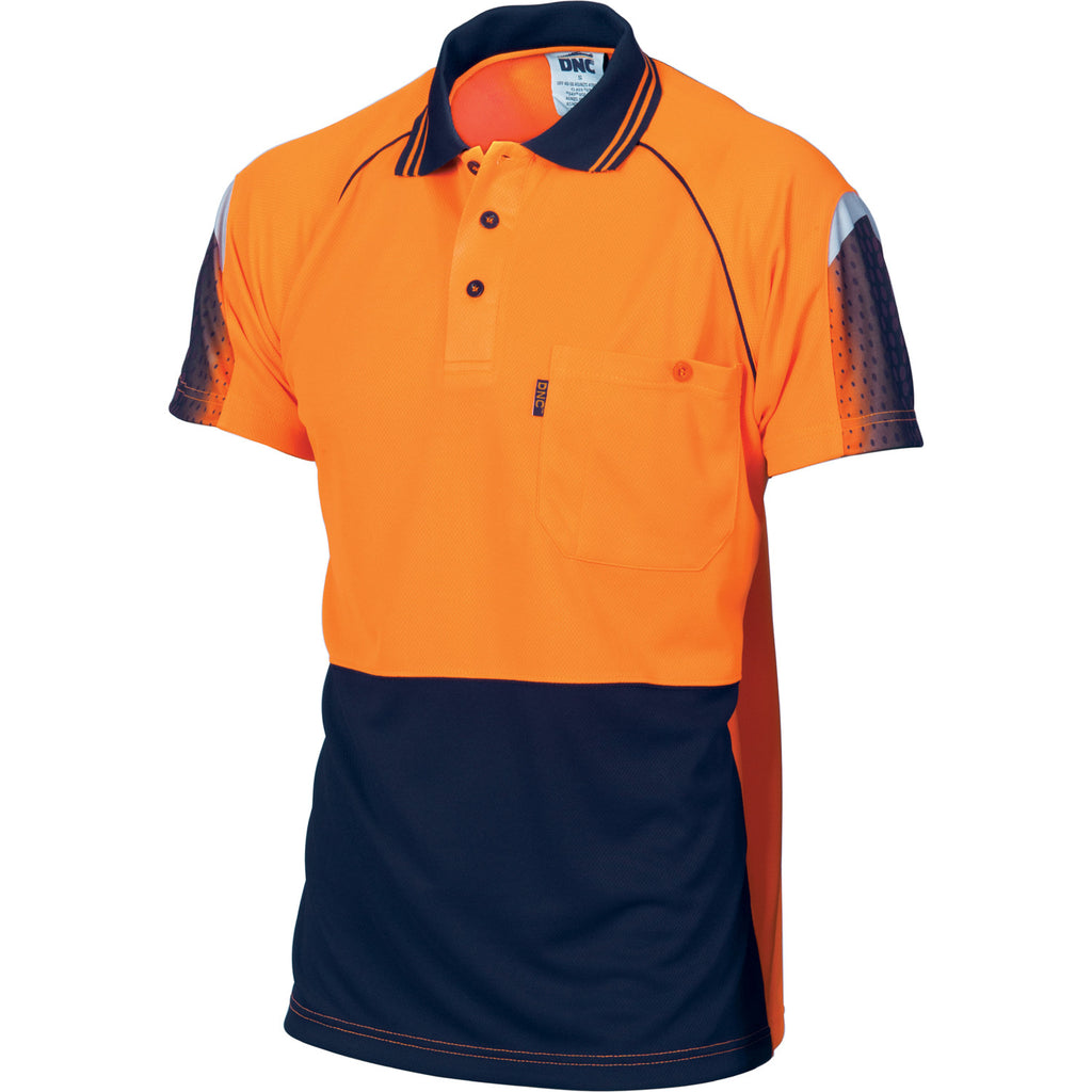 DNC HiVis Cool-Breathe Sublimated Piping Polo-Short Sleeve (3751)