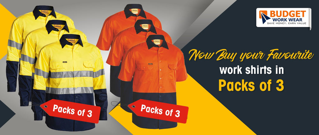 Now Buy your Favorite work shirts in Packs of 3