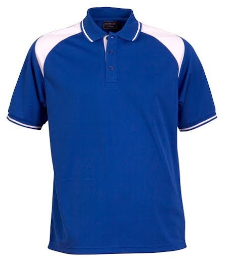 Stencil-Stencil Men's Club Cool Dry Polo-Royal blue/White / S-Corporate Apparel Online - 9