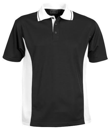 Stencil-Stencil Men's Active Cool Dry Polo-Black/White / S-Corporate Apparel Online - 8