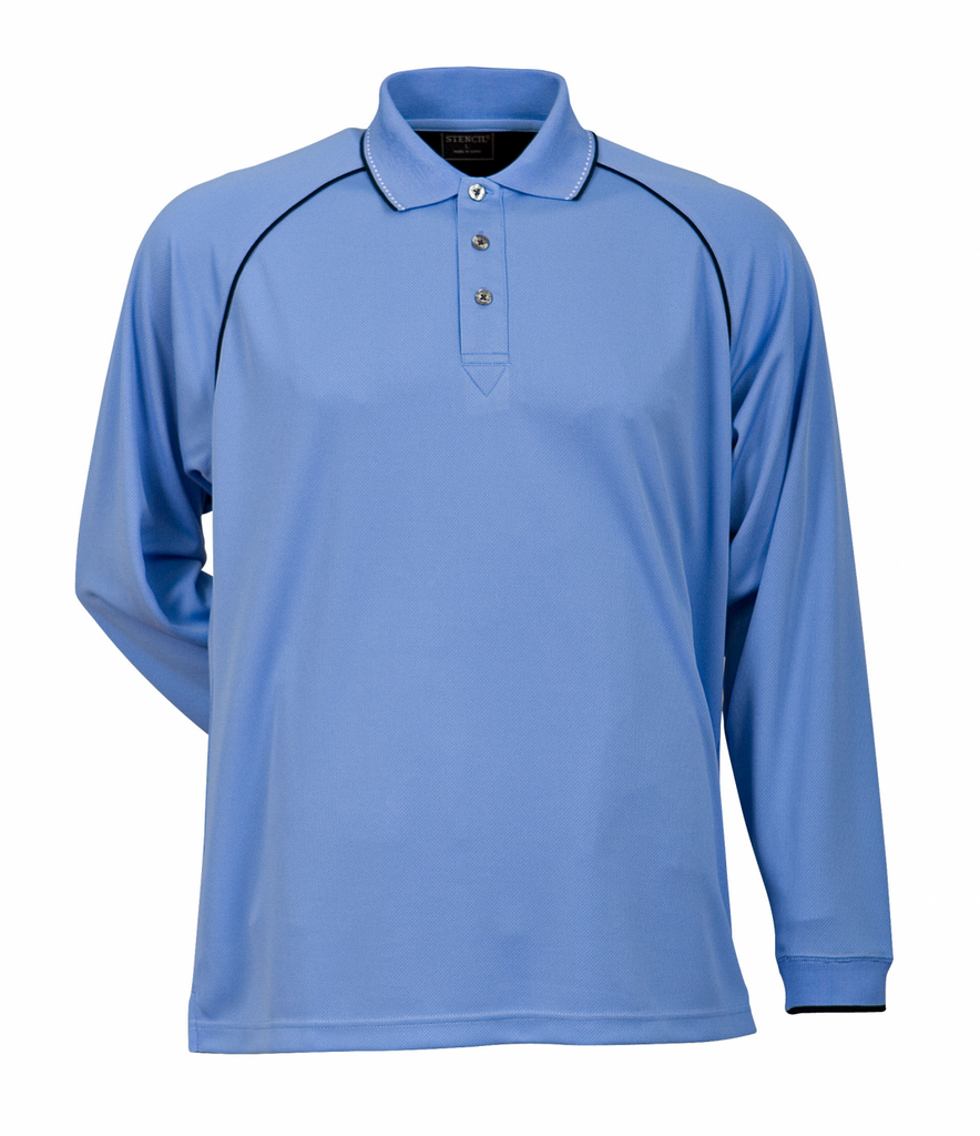 Stencil Men's Cool Dry L/S Polos (1040)
