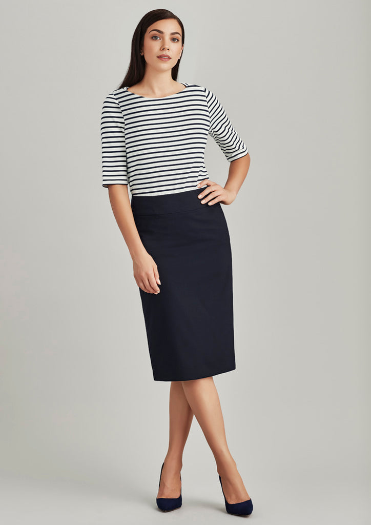 Biz Corporates Womens Comfort Wool Stretch Relaxed Fit Lined Skirt (24011)