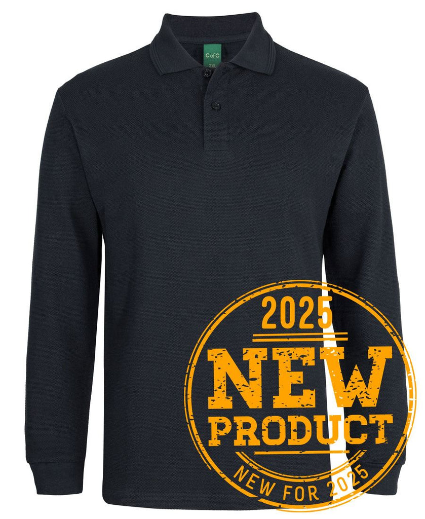 JB's C of C 320g L/s Popcorn Cotton Polo (2PCL)