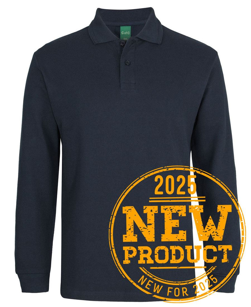 JB's C of C 320g L/s Popcorn Cotton Polo (2PCL)