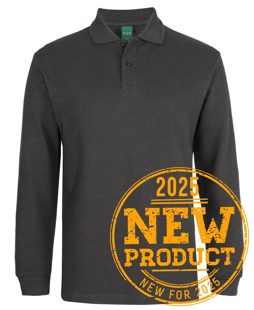 JB's C of C 320g L/s Popcorn Cotton Polo (2PCL)
