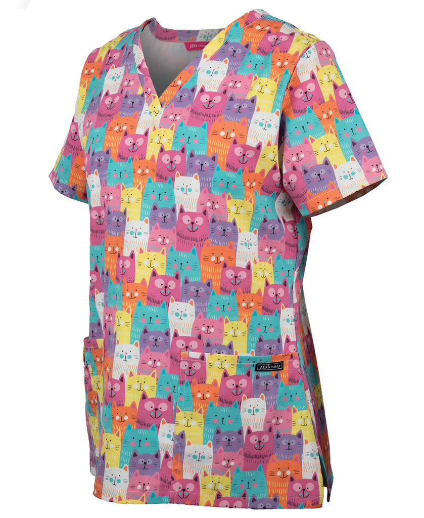 JB's Ladies Scrubs Top Printed (4STP1)