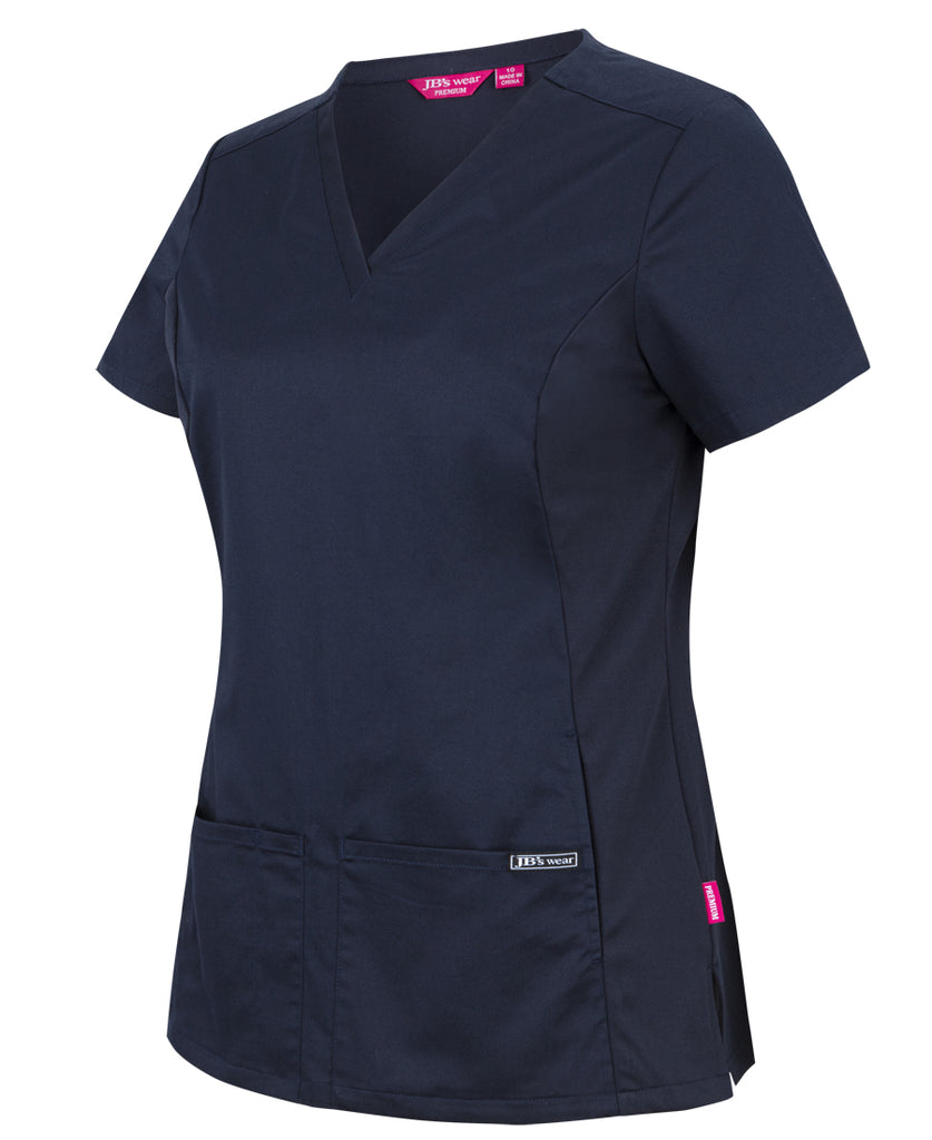 JB'S Ladies Premium Stretch Panel Scrub Top (4SUT1)