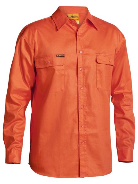 Bisley Hi Vis L/S Drill Shirt-(BS6339)