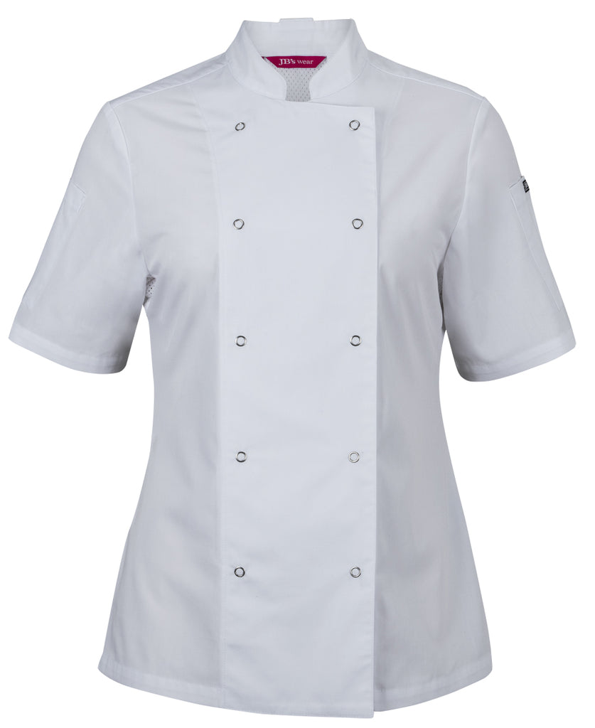 JB'S Ladies S/S Snap Button Chef Jacket (5CJS1)