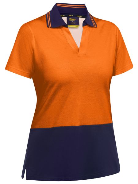 Bisley Women's Hi Vis V-neck Polo (BKL1234)