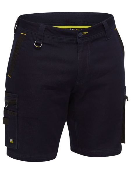 Bisley Flx And Move™ Stretch Denim Zip Cargo Shorts (BSHC1335)