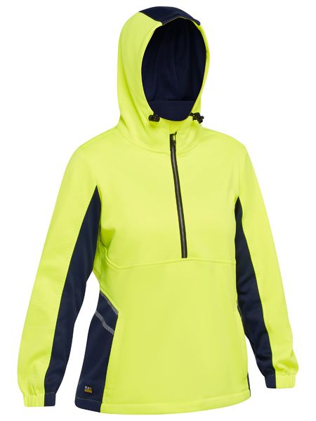 Bisley Women's Hi Vis Liquid Repellent Fleece Hoodie (BKL6571)