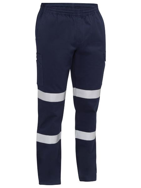 Bisley Taped Biomotion Stretch Cotton Drill Elastic Waist Cargo Work Pant (BPC6029T)