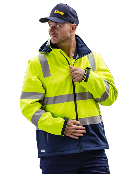 Bisley Taped Two Tone Hi Vis 3 In 1 Soft Shell Jacket (BJ6078T)