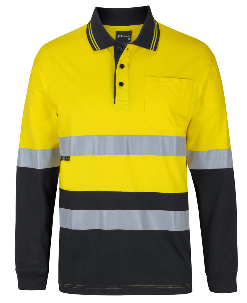 JB's Hi Vis (D+N) L/S Cotton Polo (6DCPL)