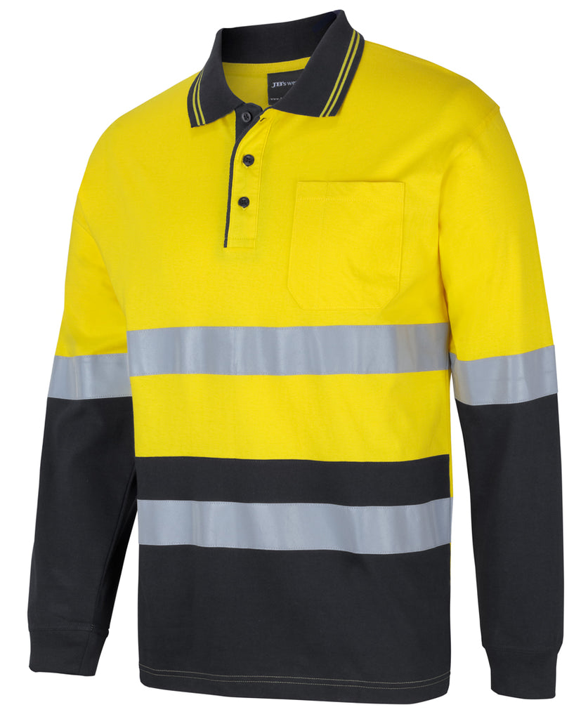 JB's Hi Vis (D+N) L/S Cotton Polo (6DCPL)