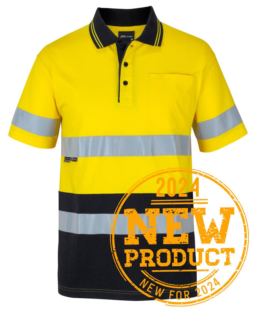 JB's Hi Vis (D+N) S/S Cotton Polo (6DCPS)