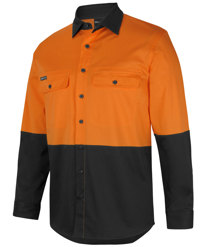 JB'S Hi Vis L/S Stretch Work Shirt (6HSWL)