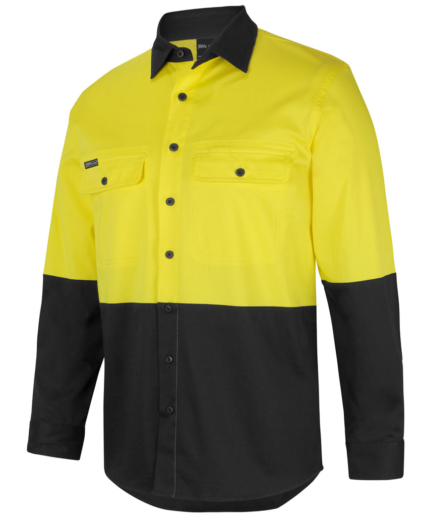 JB'S Hi Vis L/S Stretch Work Shirt (6HSWL)