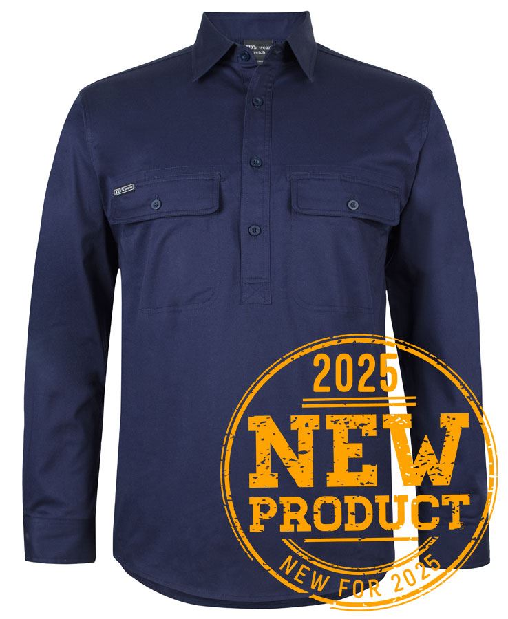 JB's L/S Stretch Close Front Work Shirt (6WLCS)