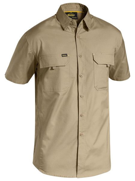 Bisley Mens X Airflow Ripstop Work Shirt Short Sleeve (BS1414)