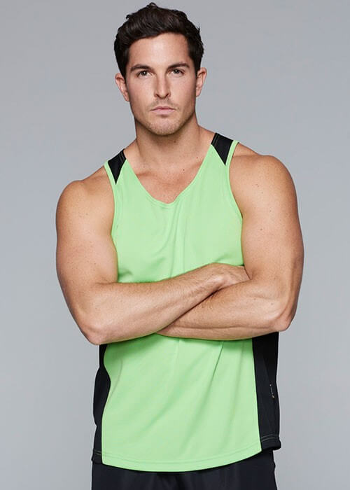 Aussie Pacific Premier Mens Singlet 2nd  ( 10 Colour )-(1101)