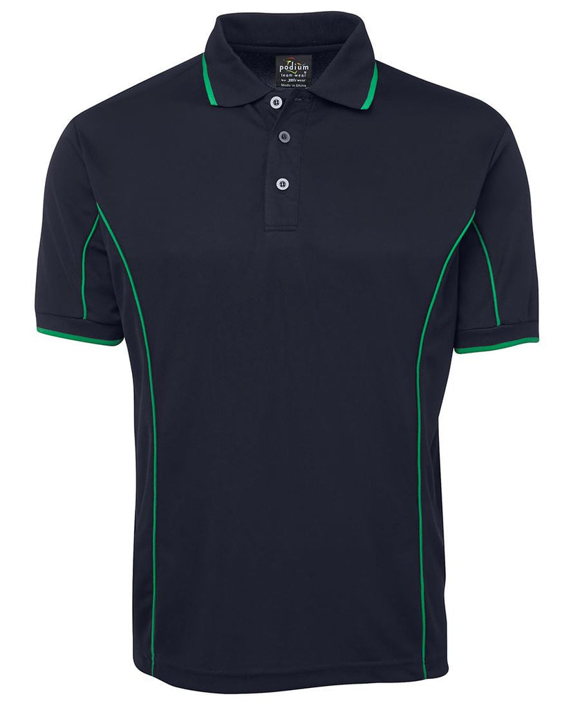 JB's Adults Podium Short Sleeve Piping Polo 3rd (5 Colour) (7PIP)
