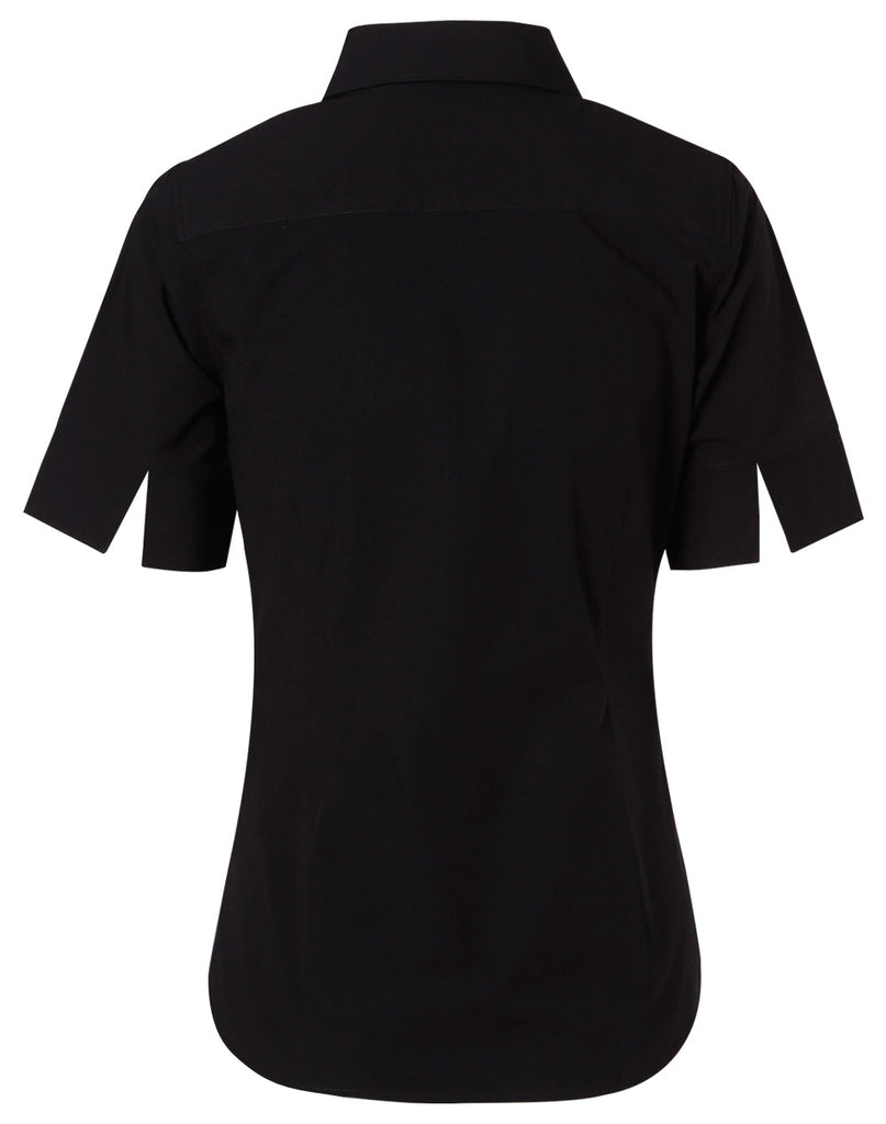 Winning Spirit Women's Cotton/Poly Stretch Short Sleeve Shirt (M8020S)