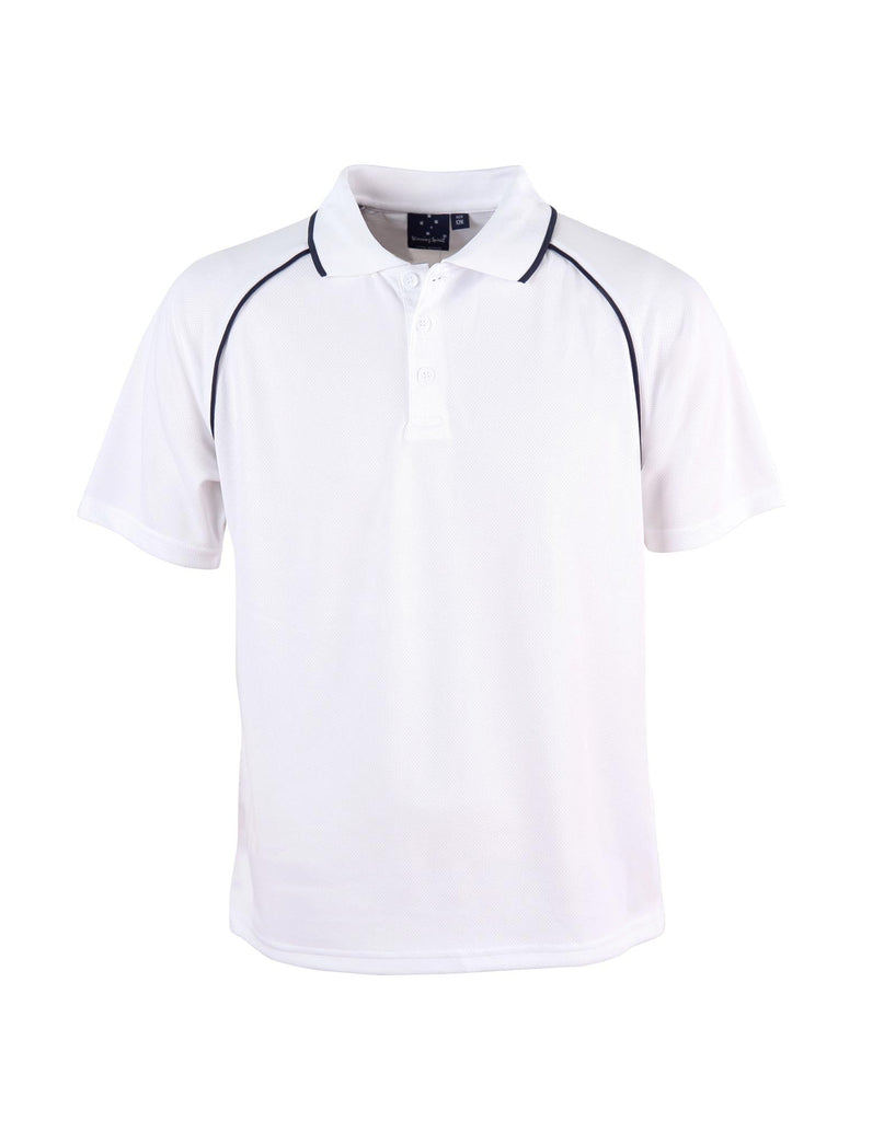 Winning Spirit Champion Kids Cooldry Raglan Short Sleeve Contrast Polo 2nd (3 colour) (PS24)