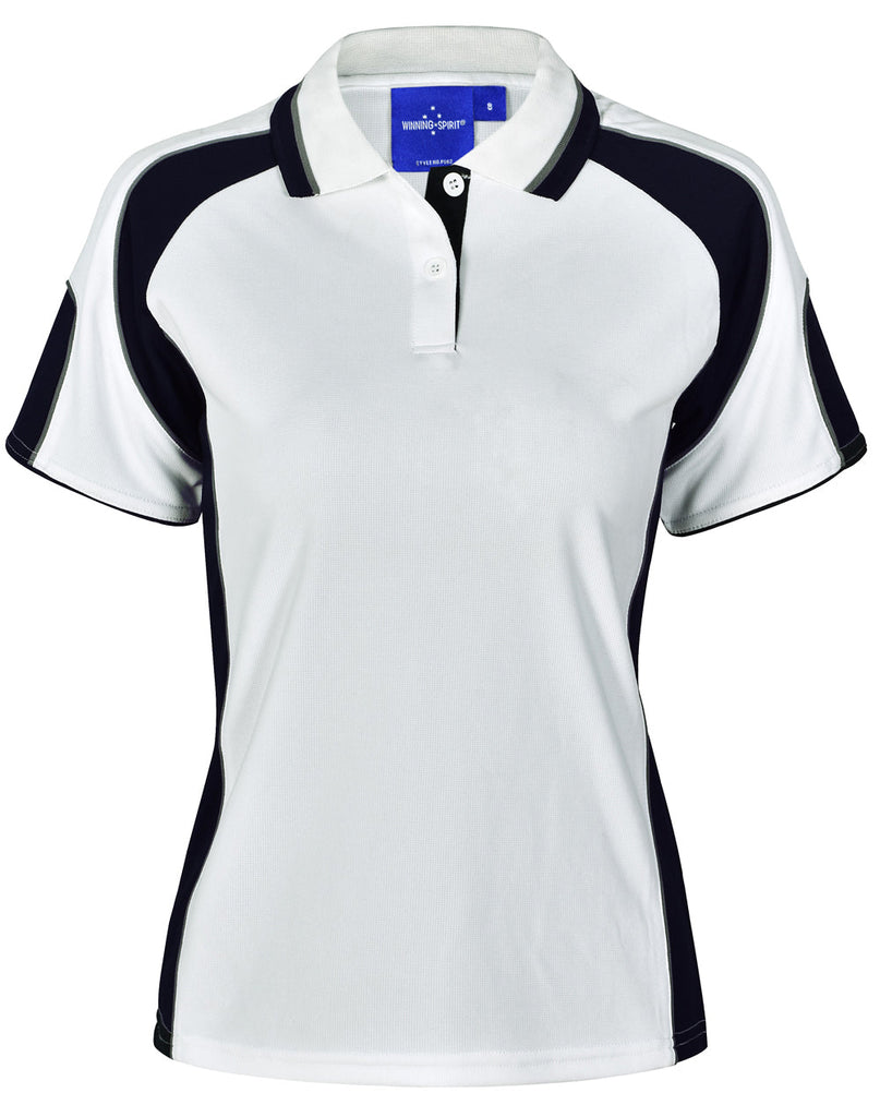 Winning Spirit Ladies' CoolDry® Contrast Polo with Sleeve Panels 2n (7 Color) (PS62)