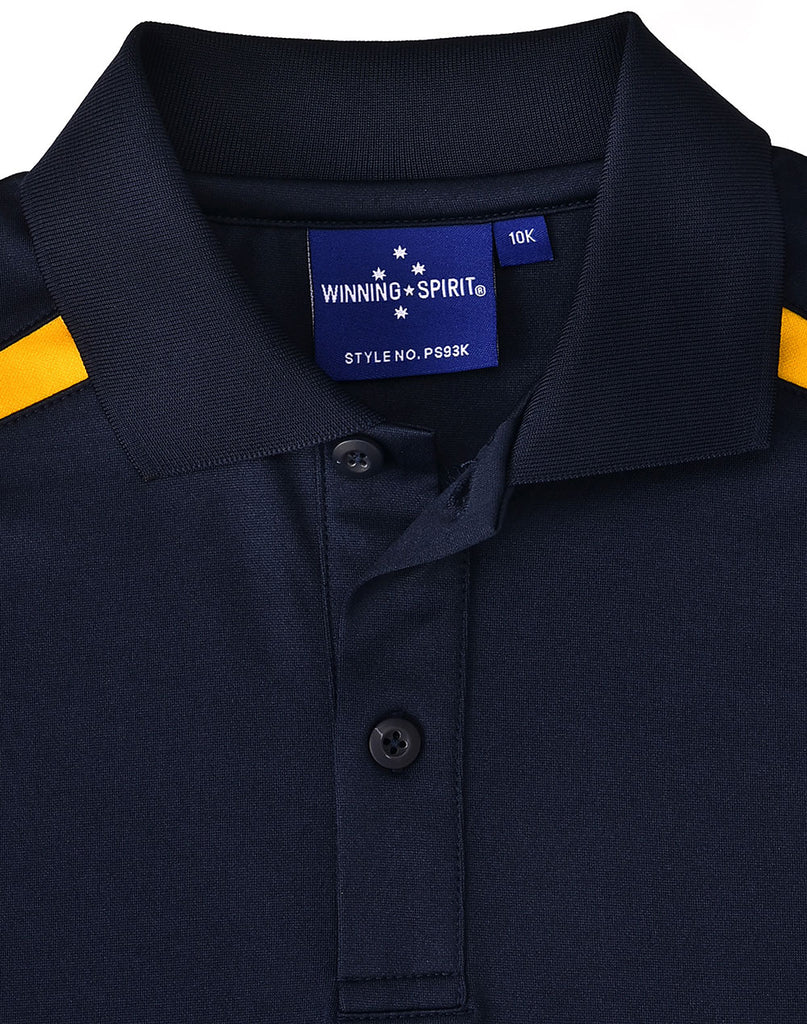 Winning Spirit Kids Sustainable Poly/Cotton Contrast SS Polo (PS93K)