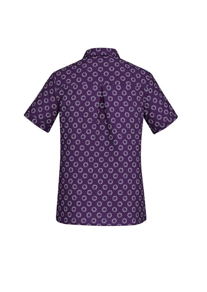 Biz Care Womens Florence Daisy Print Short Sleeve Shirt (CS948LS)