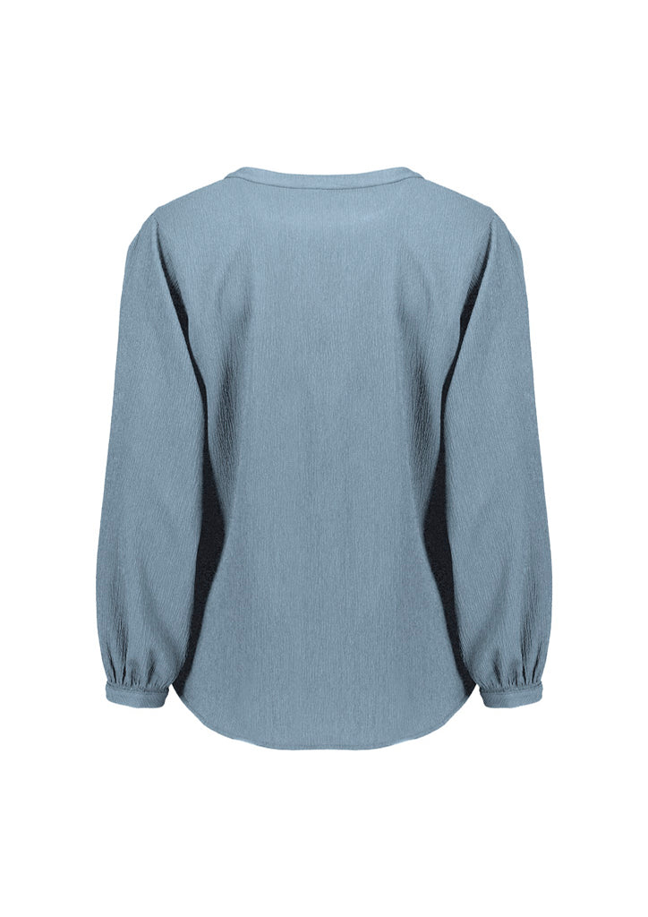 Biz Corporate Womens Ruche Long Sleeve Blouse (RU568LL)