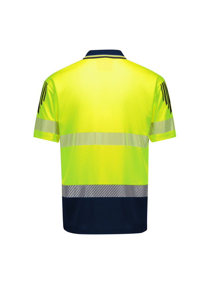 Syzmik Mens Hi Vis Flux Segmented Tape Short Sleeve Polo (ZH555)
