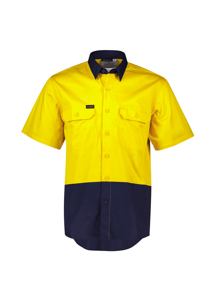 Syzmik Mens Hi Vis Short Sleeve Shirt (ZW115)