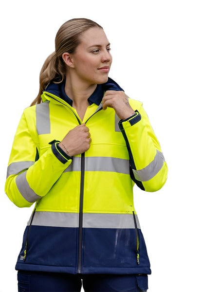 Bisley Women's Flx & Move™ Hi Vis Taped Liquid Repellent Fleece Hoodie (BKL6571T)