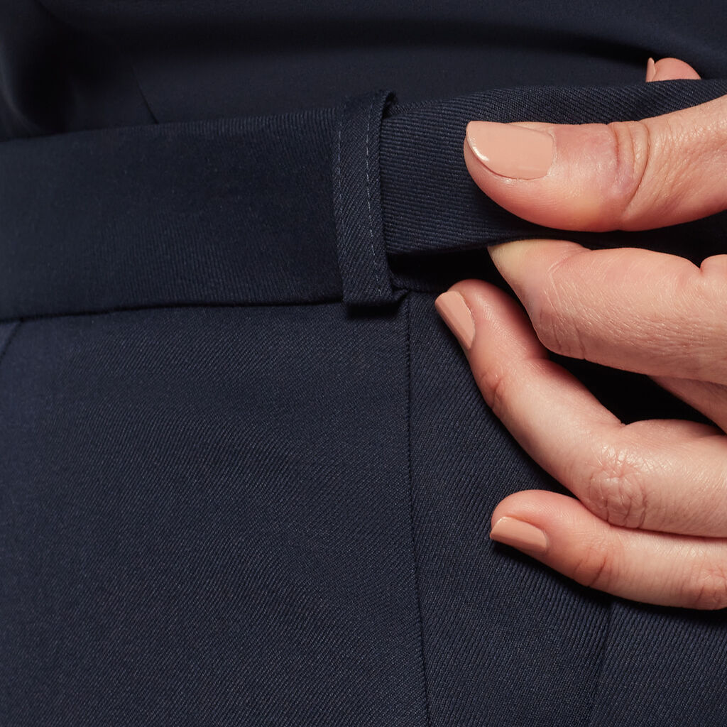 NNT Uniforms Wool Blend Twill Secret Waist Midi Skirt (CAT2RW)