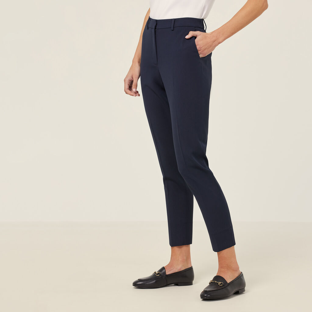 NNT Crepe Stretch High Waist,Tapered Leg Cropped Pant (CAT3YC)