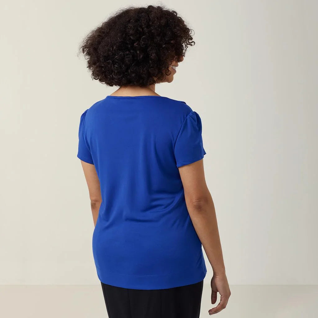 NNT Uniforms Matt Jersey Cap Sleeve Ruffle Neck T-top (CAT48H)