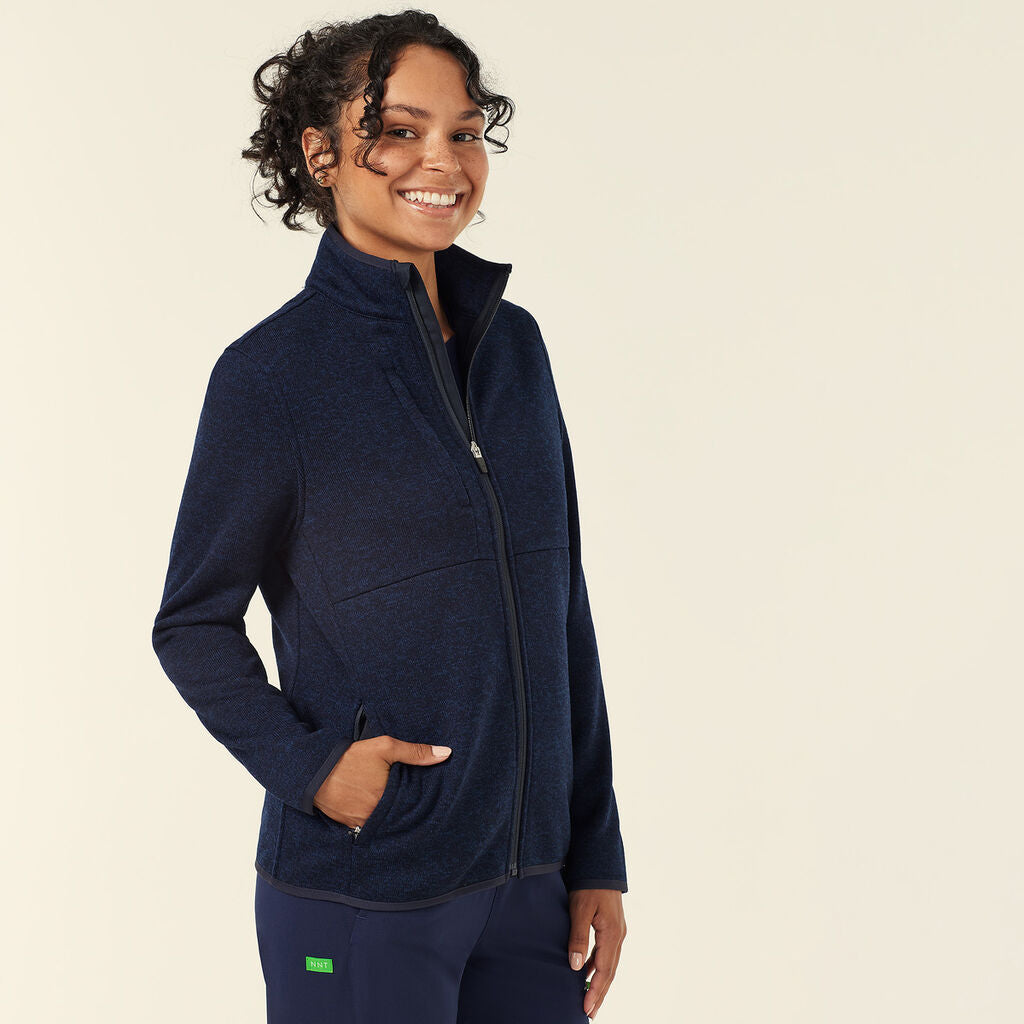 NNT Uniforms Textured Fleece Zip Front Jacket W (CAT5E2)