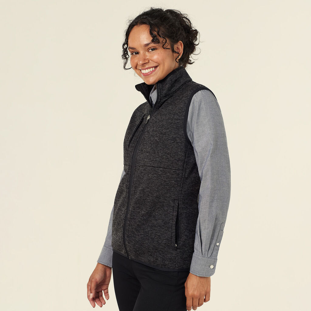 NNT Uniforms Textured Fleece Zip Front Vest W (CAT74N)