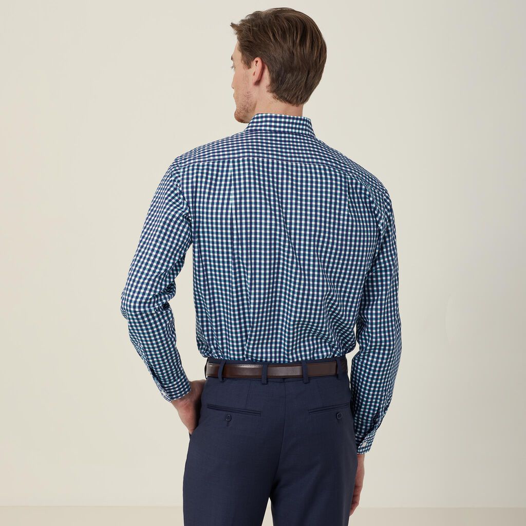 NNT Uniforms Dobby Check 100% Cotton Long Sleeve Shirt (CATDWX)