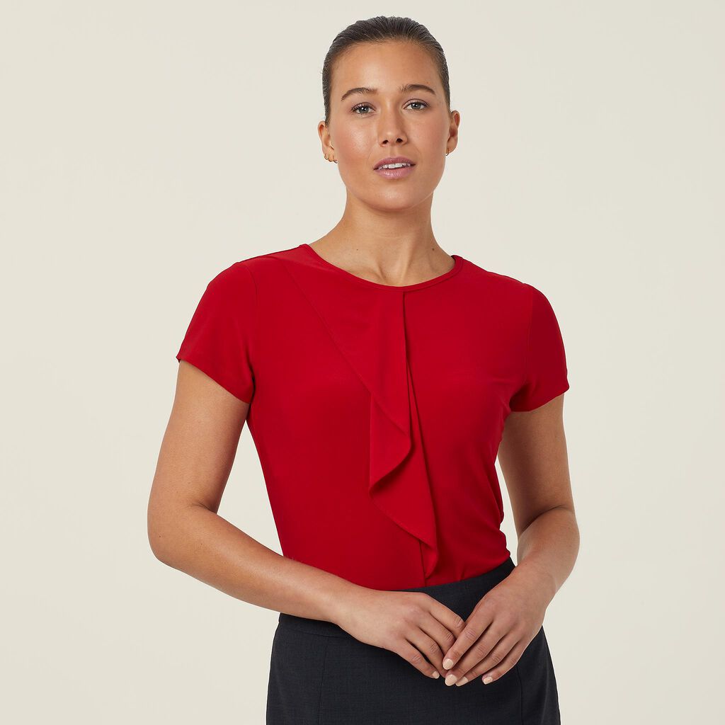 NNT Soft Jersey S/S Round Neck T-top Blouse (CATU64)