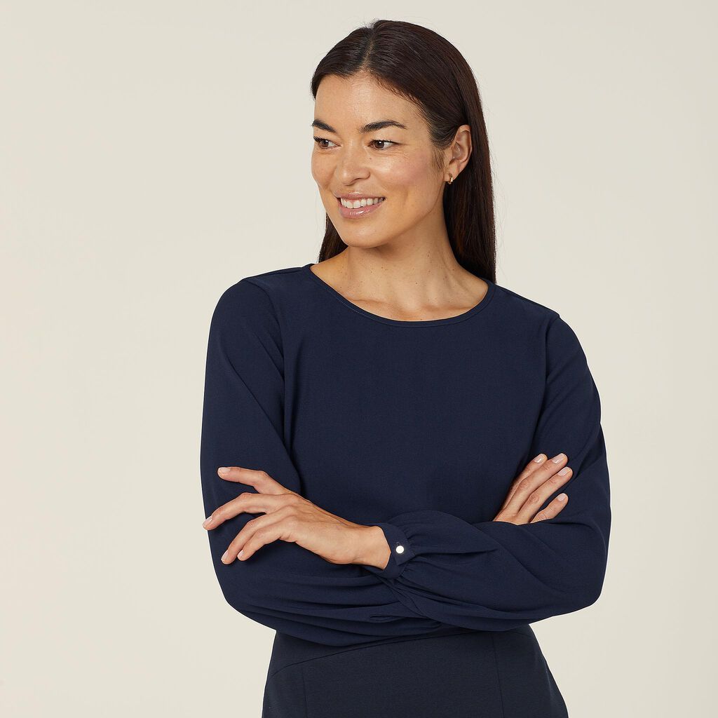 NNT Uniforms Long Sleeve Blouse Heavy Georgette (CATUCM)