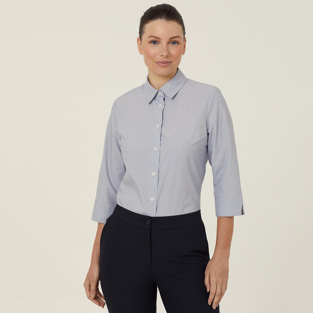 NNT Uniforms Poly Cotton End On End 3/4 Sleeve Shirt (CATUDH)