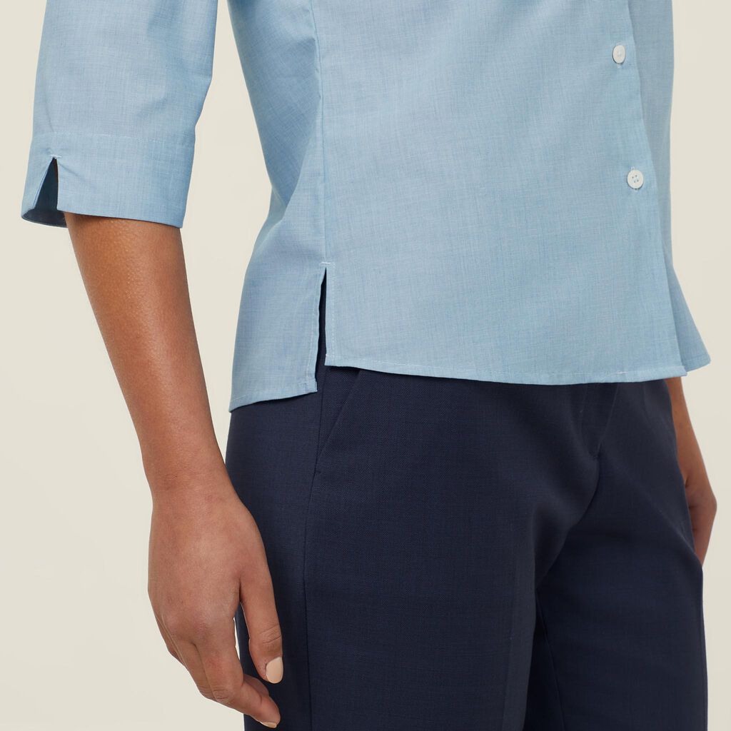 NNT Uniforms Poly Cotton End On End 3/4 Sleeve Shirt (CATUDH)