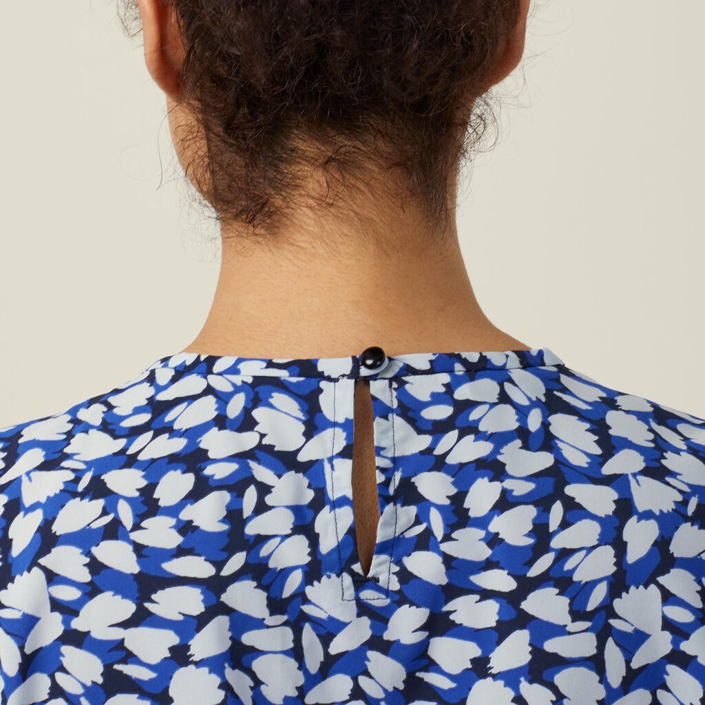 NNT Uniforms Antibacterial Petal Print Short Sleeve Top (CATUFA)- Clearance