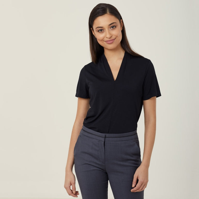 NNT Uniforms V Neck Jersey Short Sleeve Top(CATUHP)