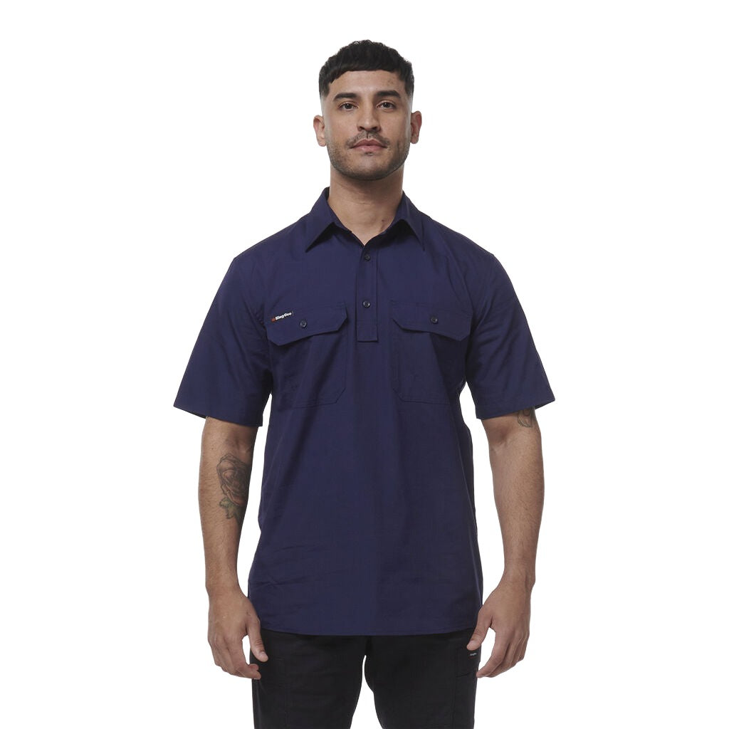 King Gee Workcool Vented Closed Front Shirt Short Sleeve (K14032)