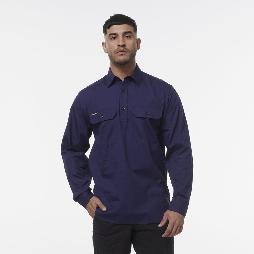 King Gee Workcool Vented Closed Front Shirt Long Sleeve (K14033)